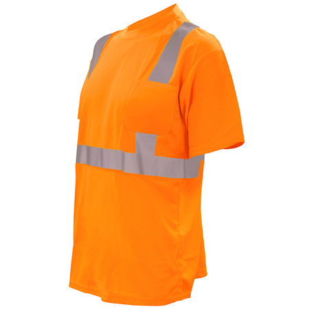 Cordova Cor-Brite ShortSleeve Pocket T-Shirt w/ Reflective Tape, Orange 2X-Lg SPV4102XL